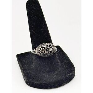 Premier Designs Sterling Silver Dome Silver Scroll Ring in Size 7.75